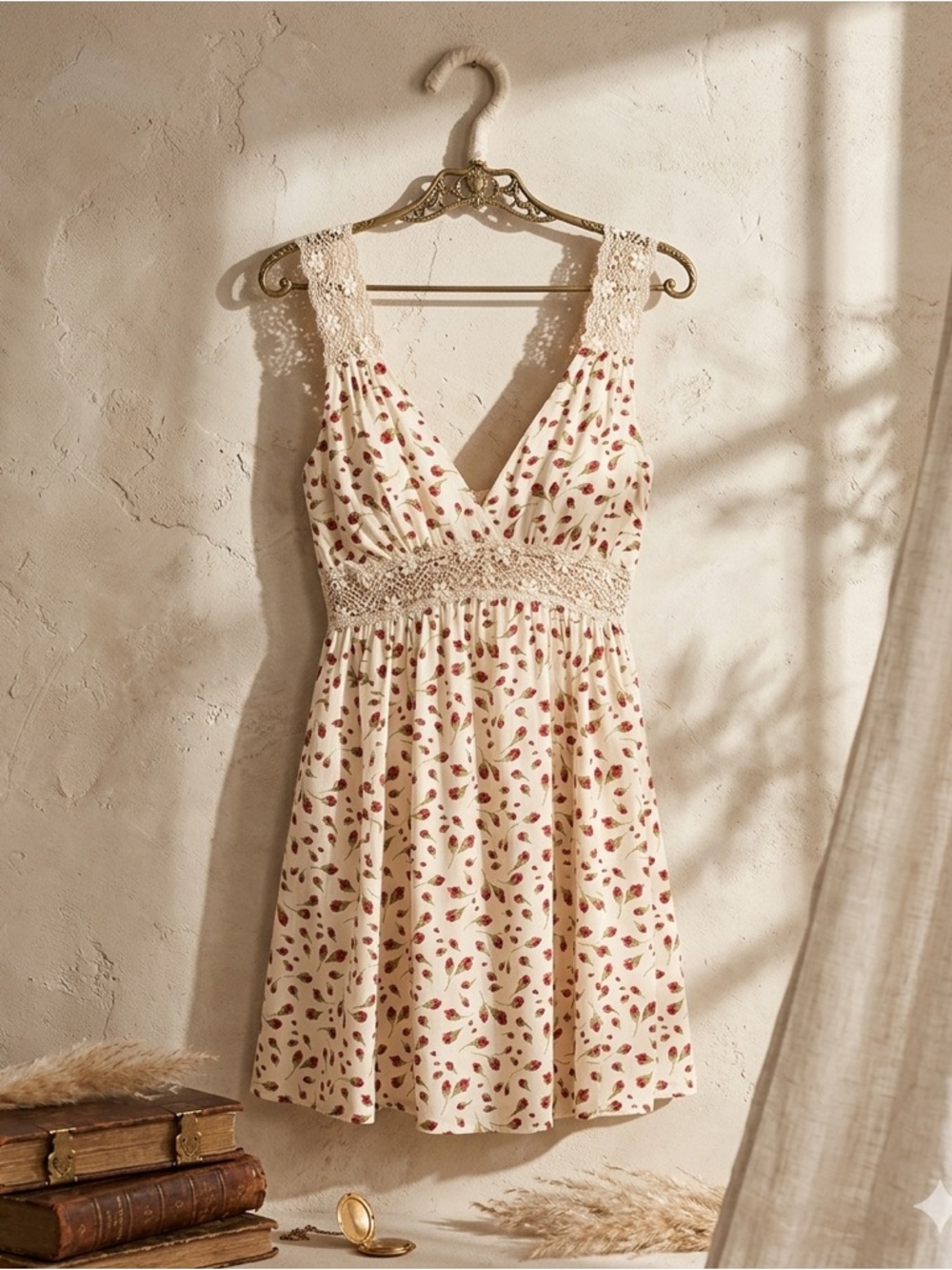 Reformation Elina Silk Dress Marion Floral Lace Trim Size 6 NWT